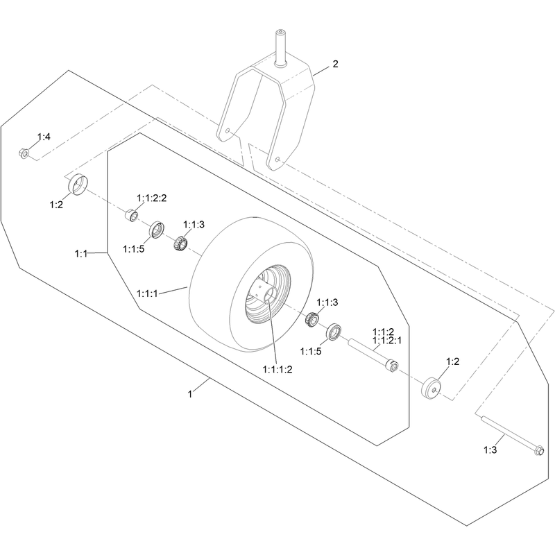 Caster Wheel and Fork Assembly