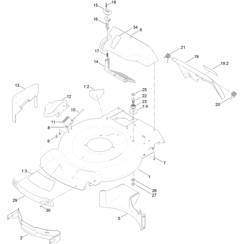 Deck Side Chute and Rear Door Assembly