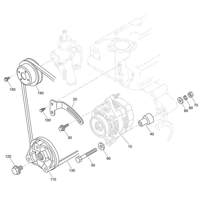Alternator and Pulley Assembly
