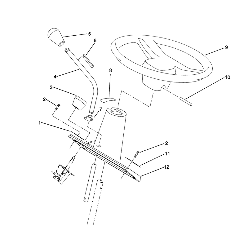 Steering Wheel and Console Assembly