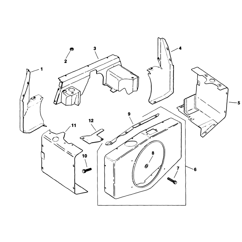 Baffles and Shroud Engine Kohler Model No M18qs-24657 Continued