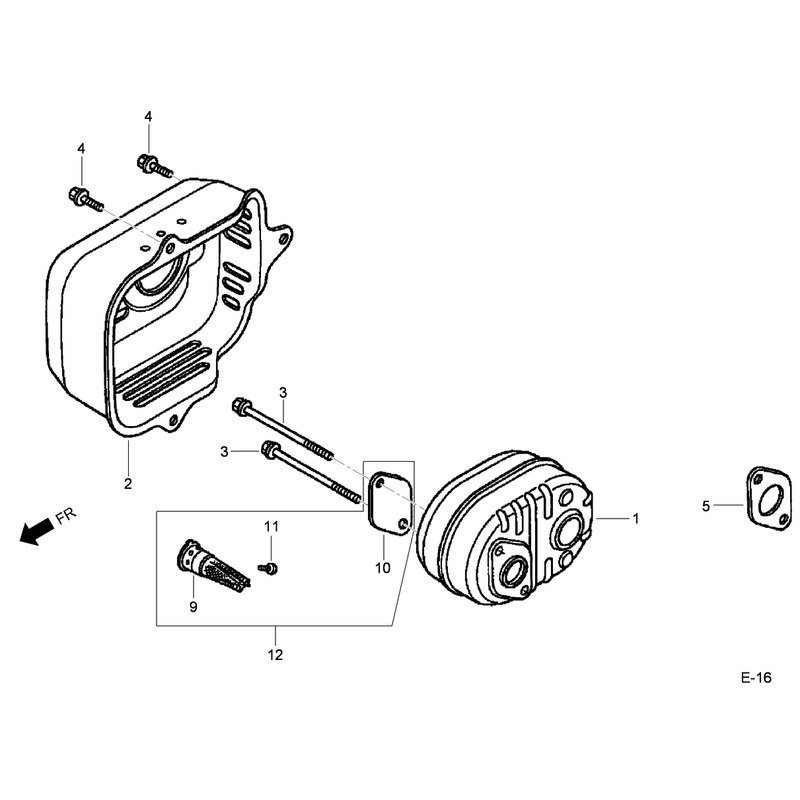 Muffler Assembly Honda GCV160A-NBL1