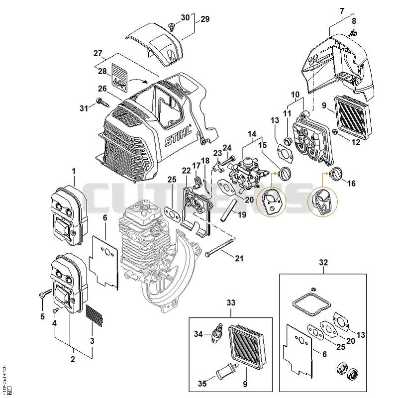 Muffler, Air filter