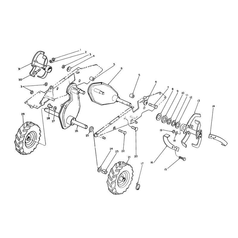Wheel And Tine Assembly