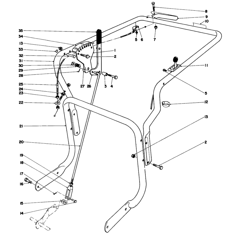 Controls and Handle Assembly Model 62922