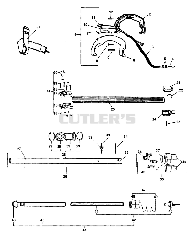 Driveshaft, Handle, Harness