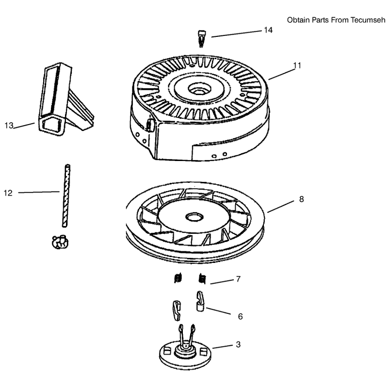 Recoil Starter No. 590743 (model No. 38170 Only)