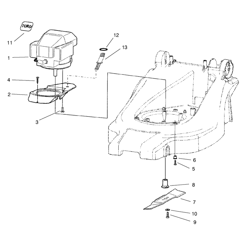 Motor and Blade Assembly