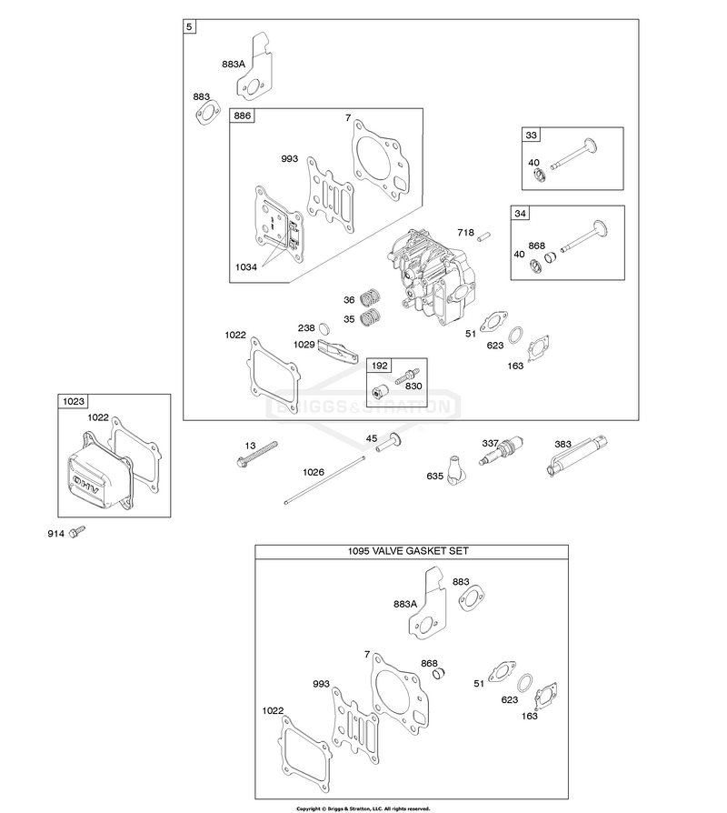 Cylinder Head, Gasket Set-Valves, Valves