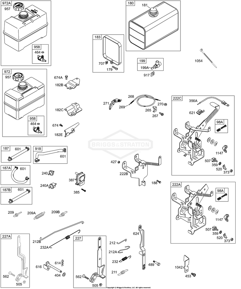 CONTROLS, SPRINGS, FUEL TANK/HOSES