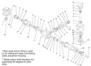 Toro 100-2420 Gearbox (Service) Assembly, 48 in. Out-front Z Mower Attachment Parts Diagram