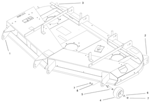 Toro 100-3255 Kit-castor UPGRADE,62 in. Deck Attachment Parts Diagram