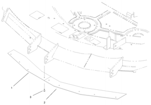Toro 100-3295 Kit-44 In.blowout Baffle Attachment Parts Diagram