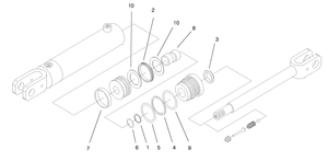 Toro 100-4163 Hydraulic Cylinder Kit, Sitework Systems Parts Diagram