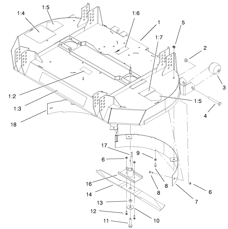 Deck Baffles And Blade Assembly