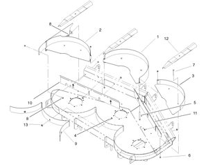 Toro 100-9600 62 in. Recycler Kit Attachment Parts Diagram