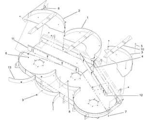 Toro 100-9678 72 in. Recycler Kit Attachment Parts Diagram