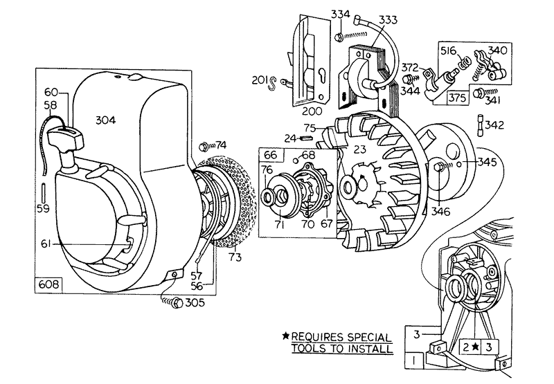 Rewind Starter Assembly