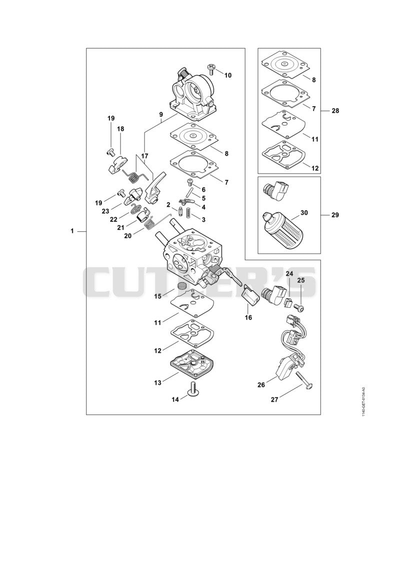 Carburetor C1Q-S235, C1Q-100357 (14.2017)