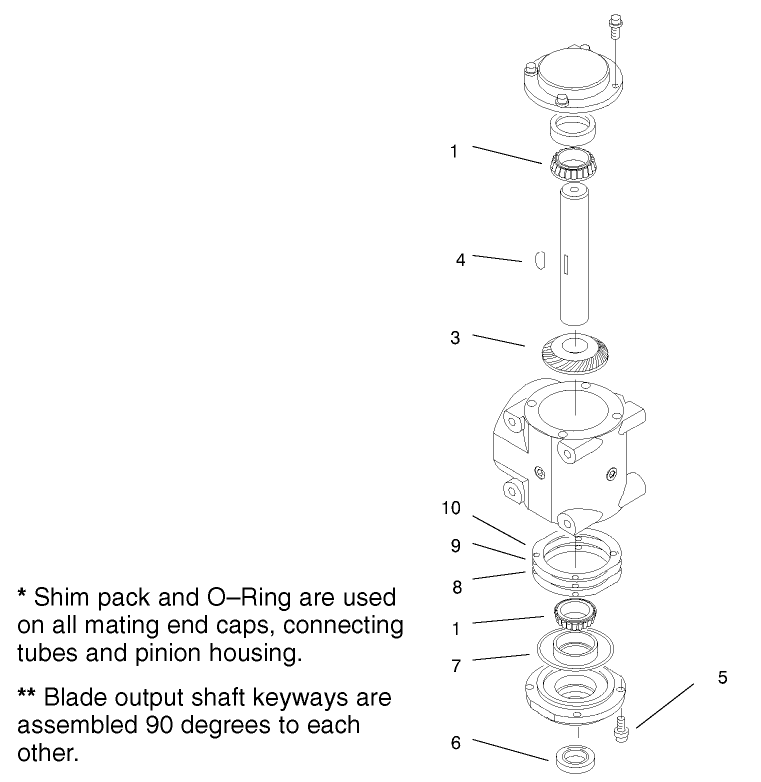 Lefthand Shaft Service Assembly No 100 7754