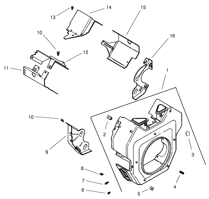 Blower Housing And Baffles Kohler 