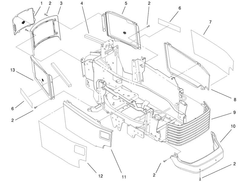 Grill And Side Panel Assembly