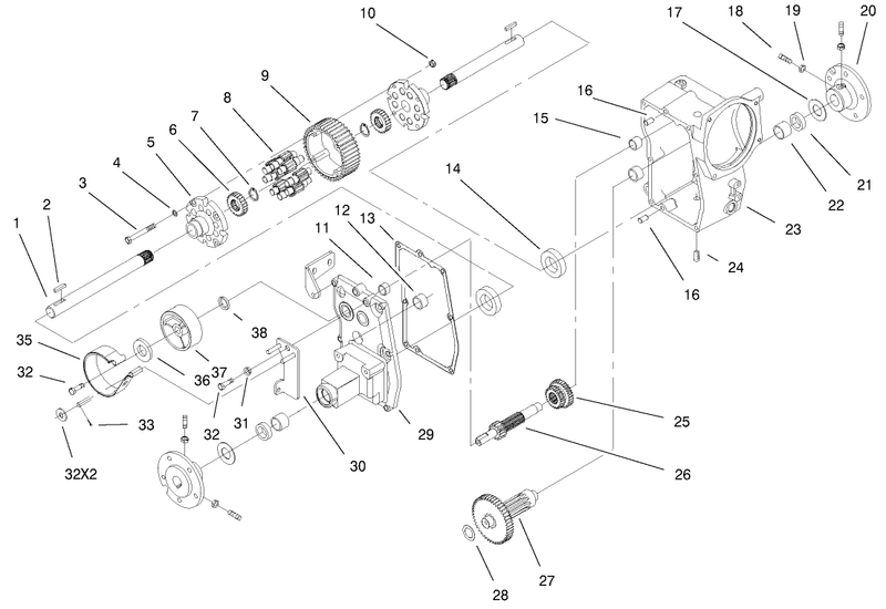 Hydro Trans Axle Assembly