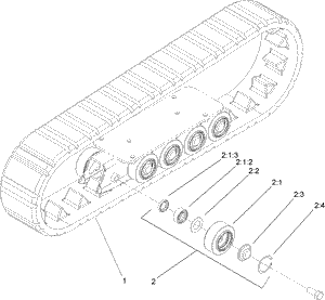 Toro 104-6106 Track Kit, TX Attachment Parts Diagram