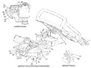 Toro 104-6697 Brake/tail Light Kit Attachment Parts Diagram