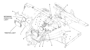 Toro 104-6953 Signal Light Kit Attachment Parts Diagram
