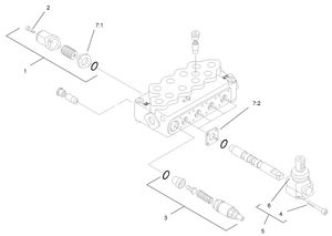 Toro 104-7422 Kit-valve, 4-SPOOL, Hyd Parts Diagram