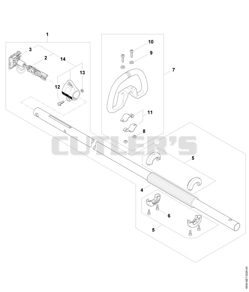 Drive tube assembly, Loop handle
