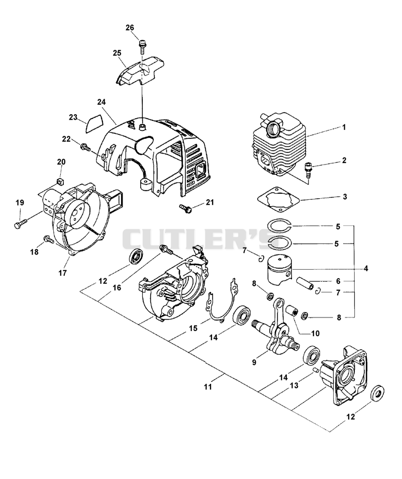 Engine, Fan Housing, Cover