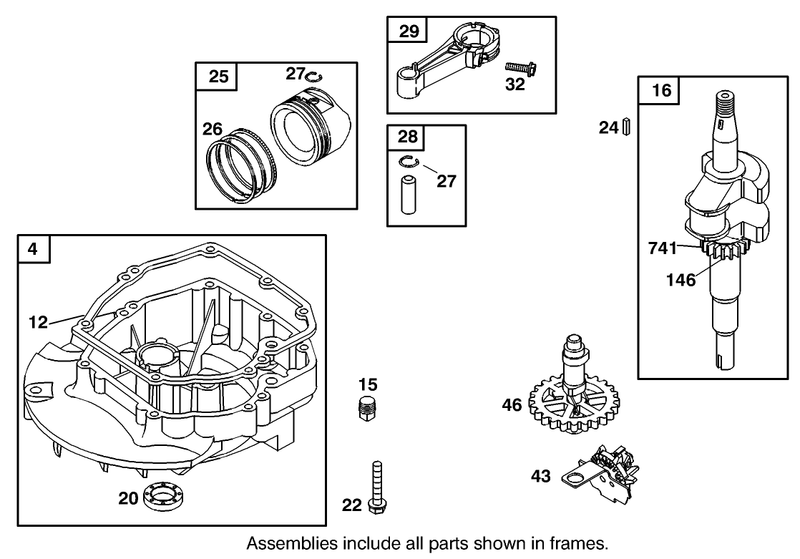 Crankshaft Assembly Engine Gts 200