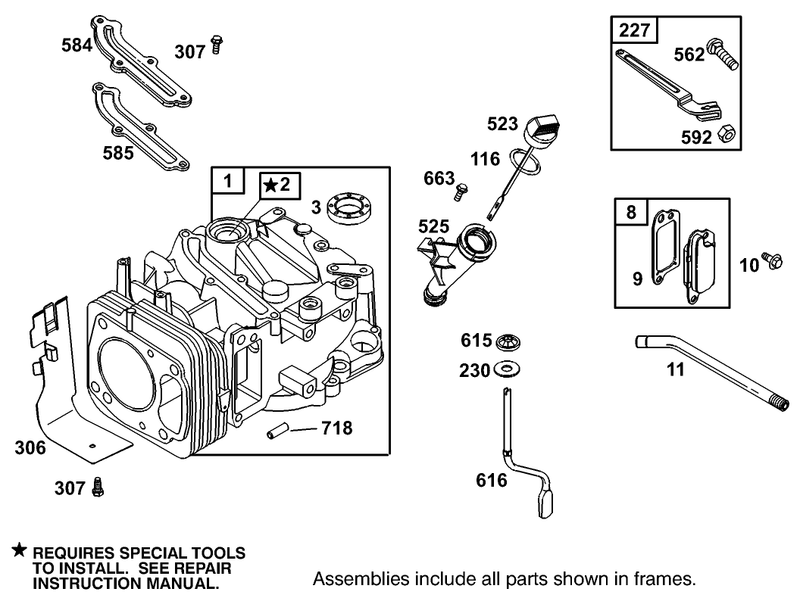 Cylinder Assembly Engine Gts 200