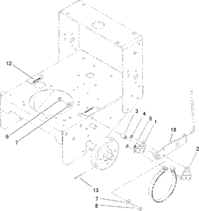 Toro 105-4654 Brake Assembly (Service) Attachment Parts Diagram