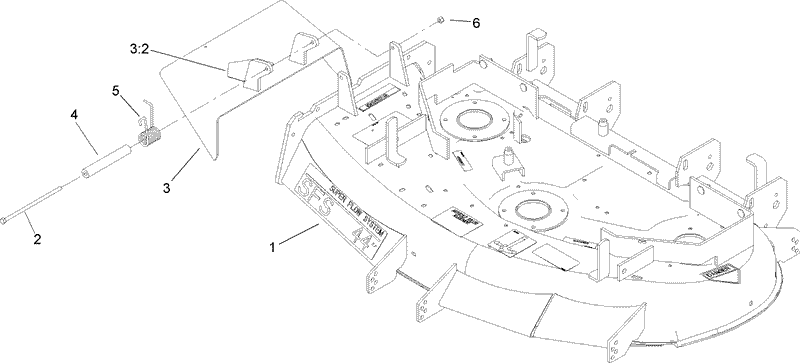 Deck and Deflector Assembly No 106 5884