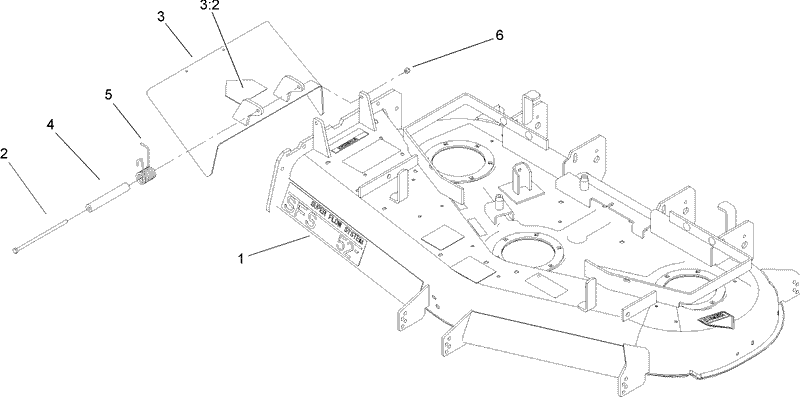 Deck and Deflector Assembly No 106 5876