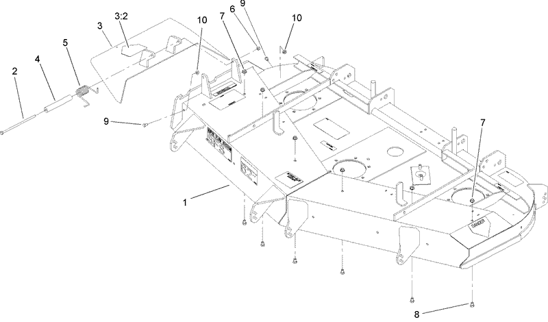Deck and Deflector Assembly No 106 5864