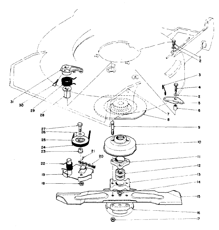 Blade Brake Clutch Assembly