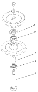 Toro 106-0798 Shaft Assembly with Cntr Mower Parts Diagram