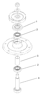 Toro 106-0799 Shaft Assembly with Outer Mower Parts Diagram