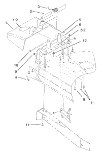 Toro 106-5450 Discharge Assembly Attachment Parts Diagram
