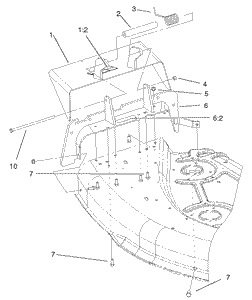 Toro 106-5452 44 in. Discharge Chute Kit Attachment Parts Diagram