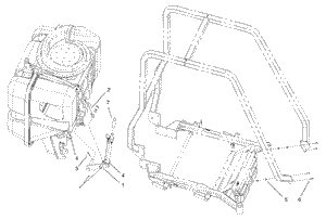 Toro 106-5869 Z Bagger Rops Assembly with Kit Attachment Parts Diagram