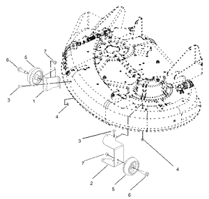 Toro 106-7020 38 in. Anti-scalp Kit Attachment Parts Diagram