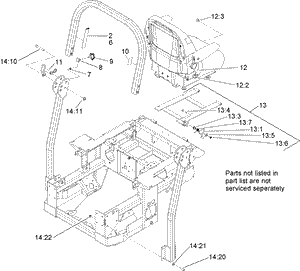 Toro 106-7437 Roll over Protection System Assembly Attachment Parts Diagram