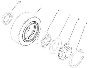 Toro 106-7620 TX Road Wheel Kit Parts Diagram