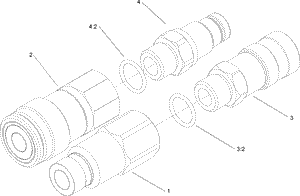Toro 106-7695 Coupler Conversion Kit, TX 413 Attachment Parts Diagram