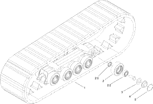 Toro 106-7723 Track Kit, TX 425 Wide Track Attachment Parts Diagram